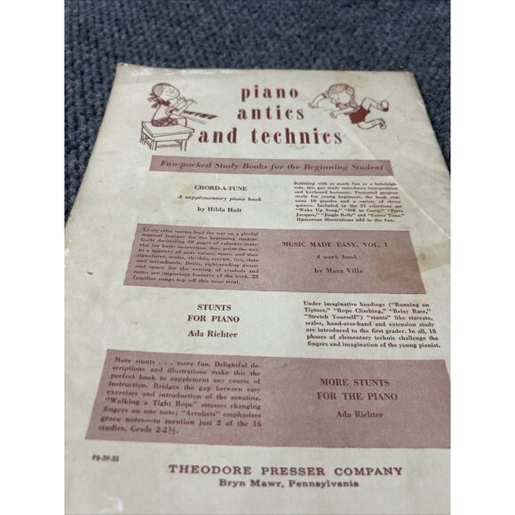 28 Pleasing Studies 1956 Paperback Piano Song Book Ella Ketterer Theodore Presse - Picture 7 of 10